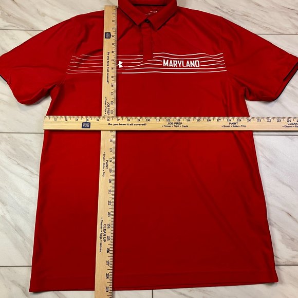 Under Armour University of Maryland Golf Polo Red Terps Medium M - Picture 6 of 6